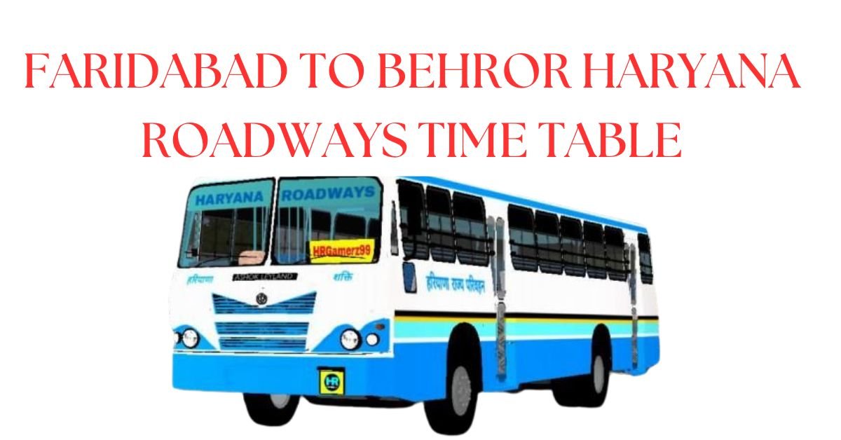 Faridabad to Jaipur Haryana Roadways Time Table 1