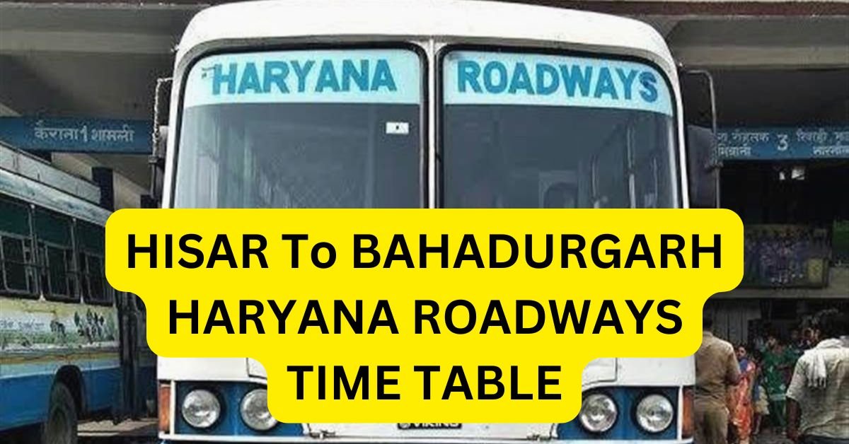 HISAR To AJMER HARYANA ROADWAYS TIME TABLE 1