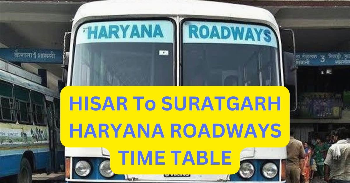 HISAR To AJMER HARYANA ROADWAYS TIME TABLE 19