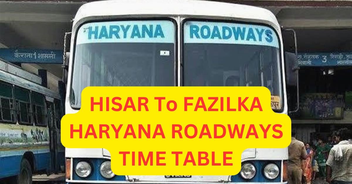HISAR To AJMER HARYANA ROADWAYS TIME TABLE 7