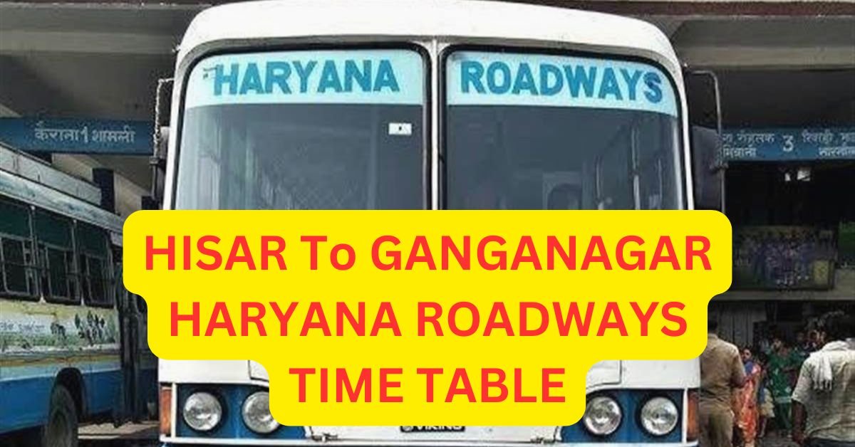 HISAR To AJMER HARYANA ROADWAYS TIME TABLE 8