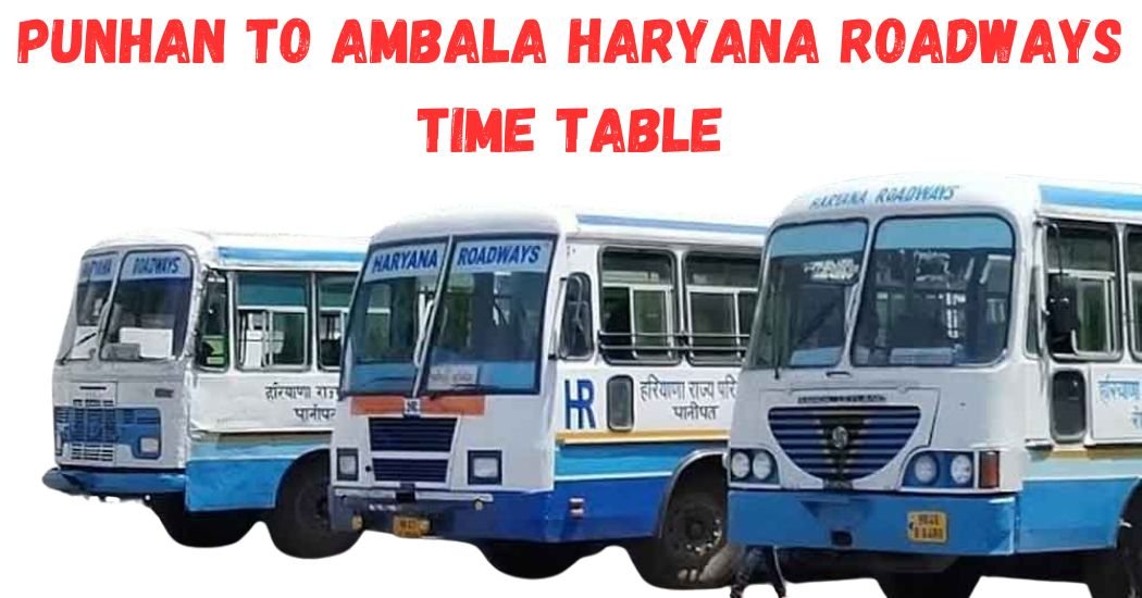 Punhan to Ambala Haryana Roadways Time Table