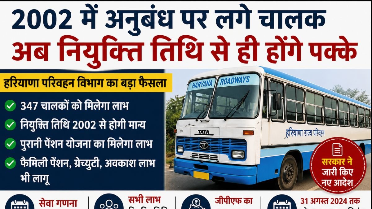 Haryana Roadways Good news for 347 drivers posted in Roadways