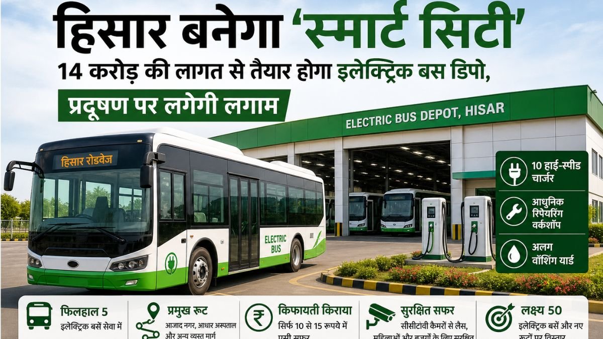 Haryana E Bus Depot be built in Hisar with Rs 14 crore