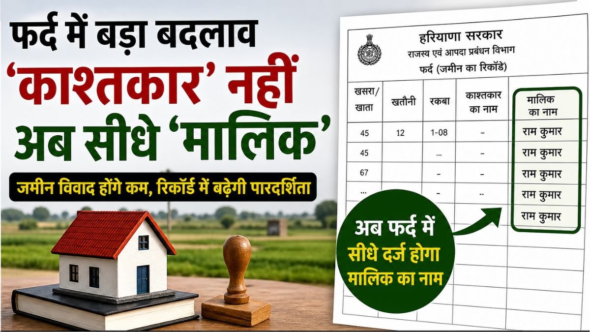 Haryana land record system change tenant owner name